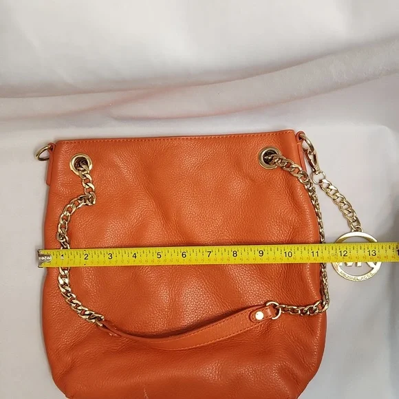 MICHAEL Michael Kors Orange Shoulder Bag with Chain Strap - Picture 13 of 16
